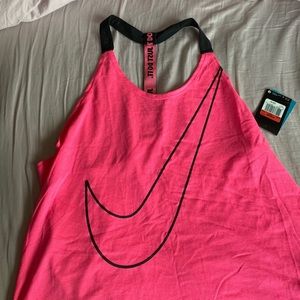 Hot pink Nike tank top